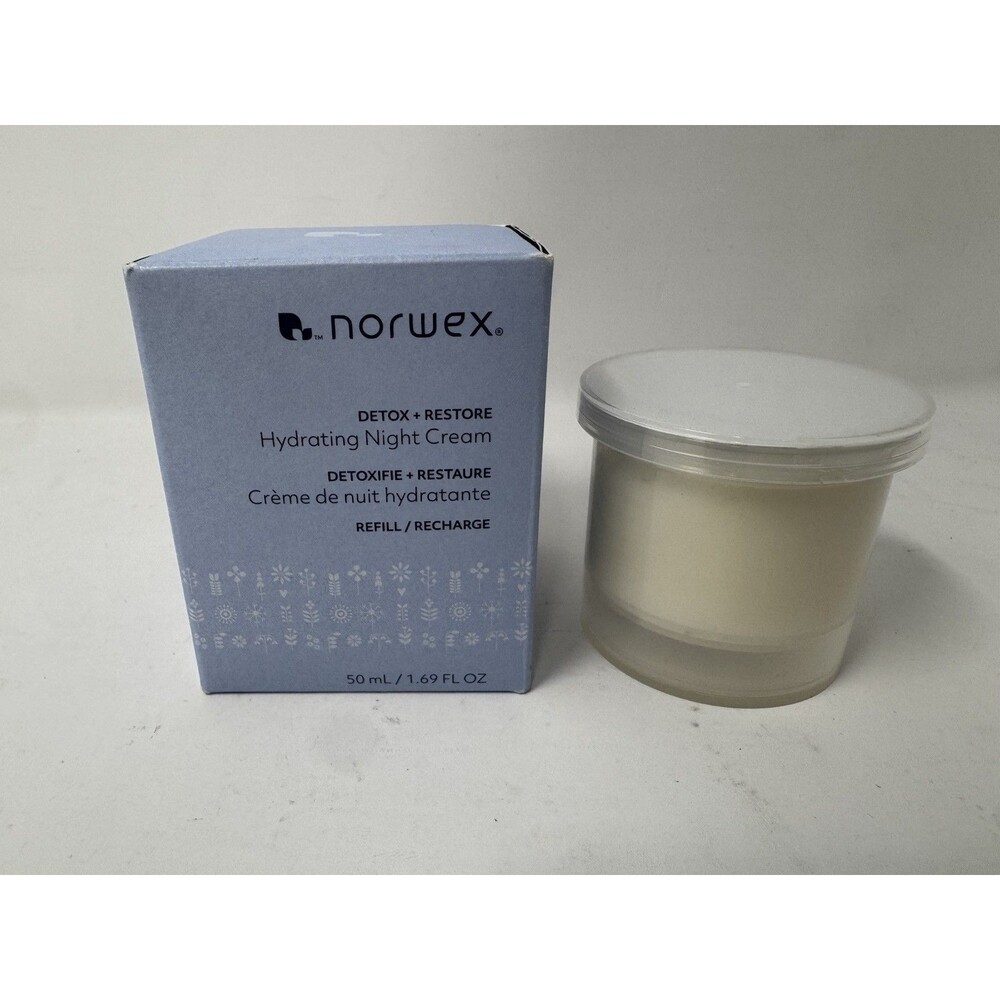 Norwex Detox + Restore Hydrating Night Cream Refill 50mL 1.69oz New Sealed